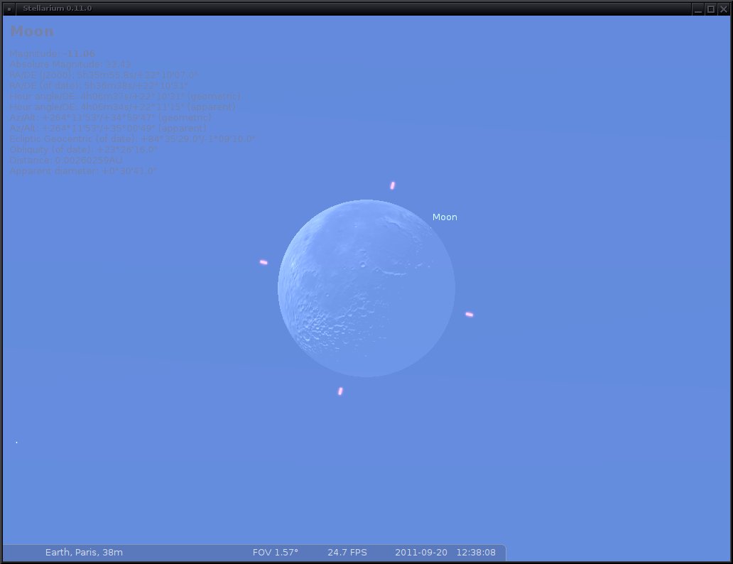 Moon using new rendering algorithm.